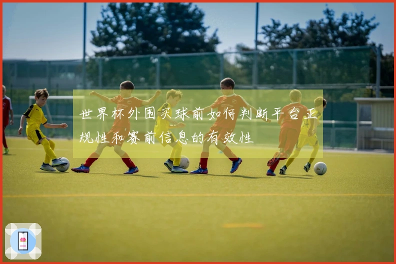 世界杯外围买球前如何判断平台正规性和赛前信息的有效性